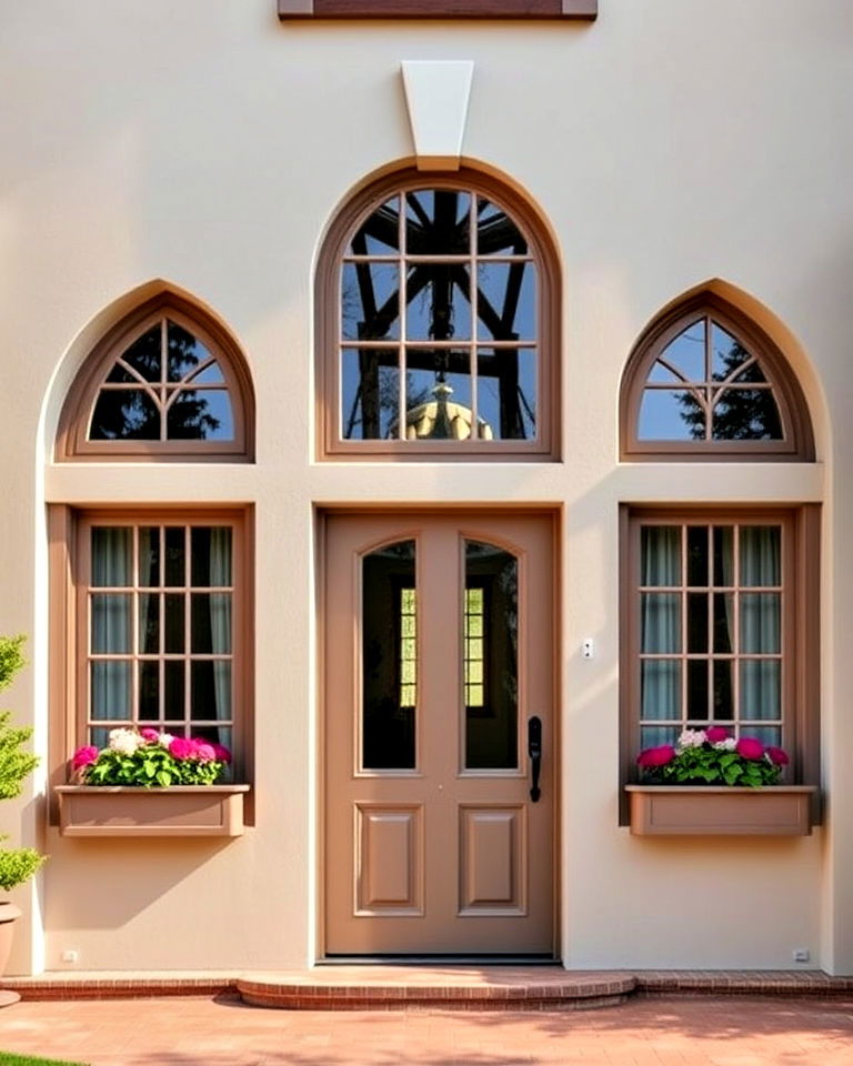 french country exterior with arched windows - 30 Traditional French Country House Exterior Ideas