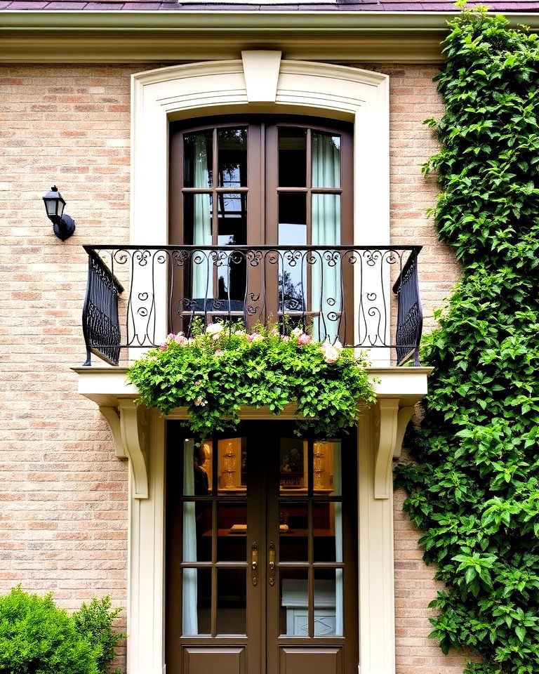 french country exterior with juliet balcony - 30 Traditional French Country House Exterior Ideas