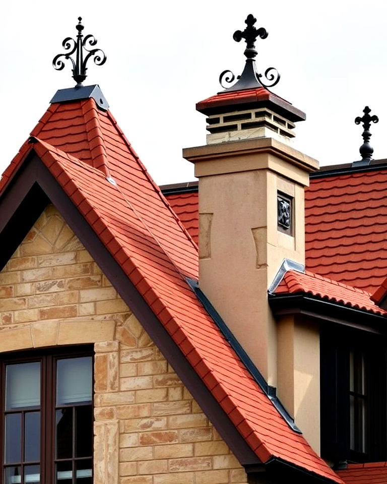 french country exterior with ornamental roof finials - 30 Traditional French Country House Exterior Ideas