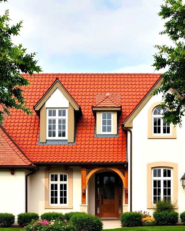 french country exterior with pitched roof - 30 Traditional French Country House Exterior Ideas