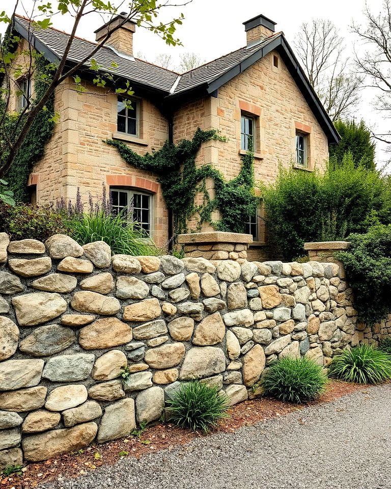french country exterior with rustic stone walls - 30 Traditional French Country House Exterior Ideas