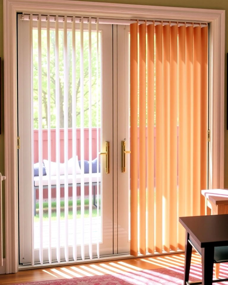french doors with vertical blinds - 20 Window Treatments for French Doors
