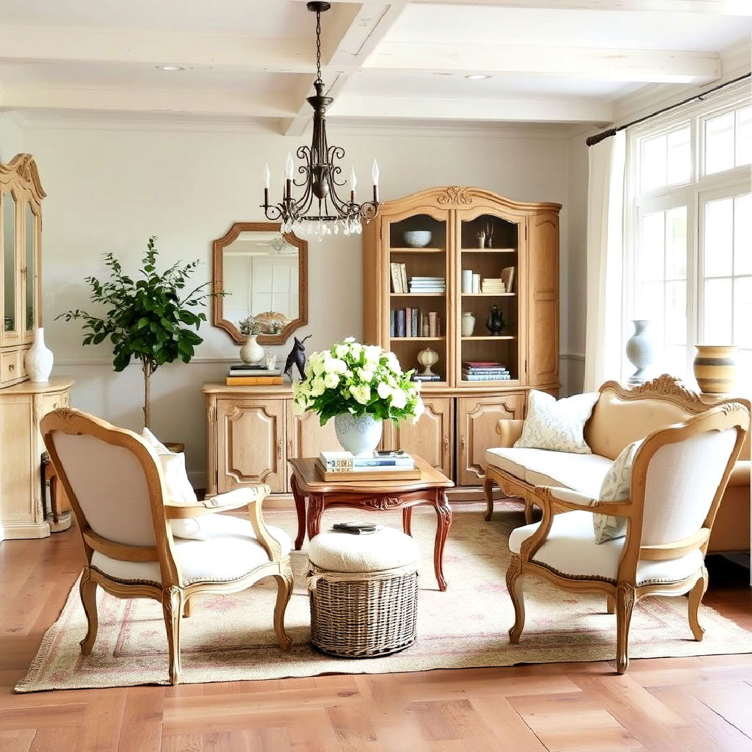 french provincial furniture - 40 French Country Living Room Ideas