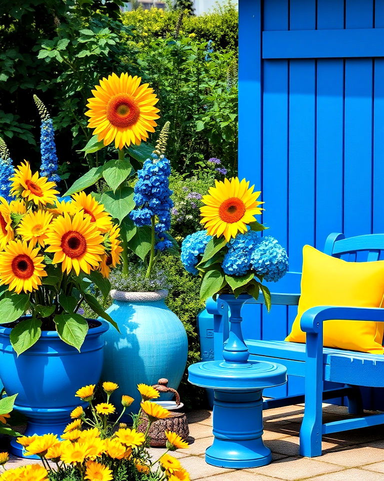 fresh blue and yellow garden palette - 30 Garden Colour Schemes