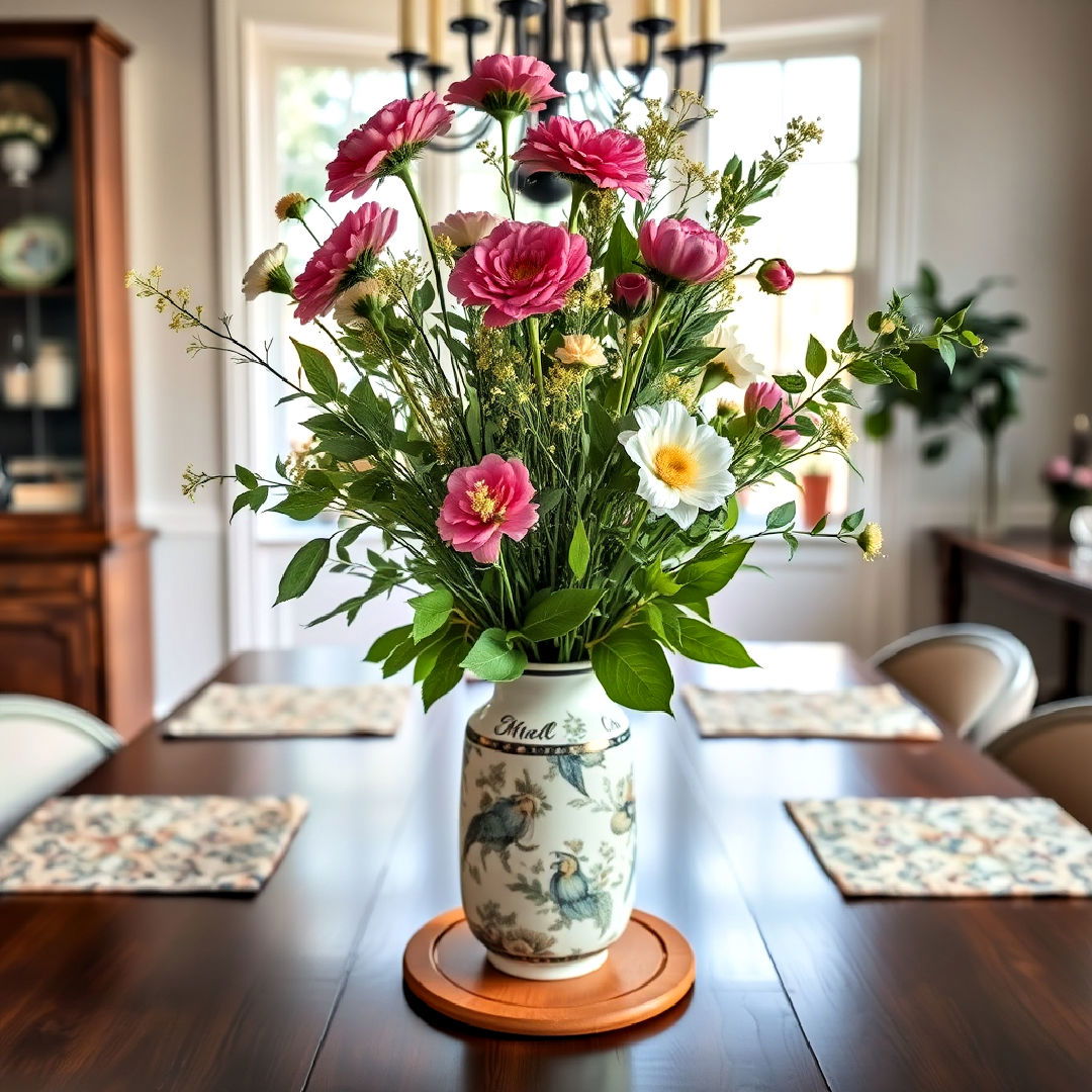 fresh flowers and greenery for cottage decorating - 30 Cottage Decorating Ideas