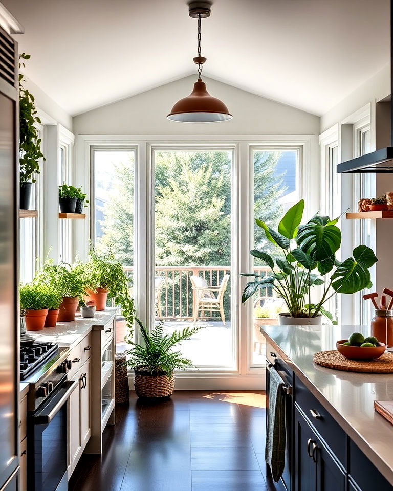fresh vibe indoor plants - 15 Sunroom Kitchen Ideas