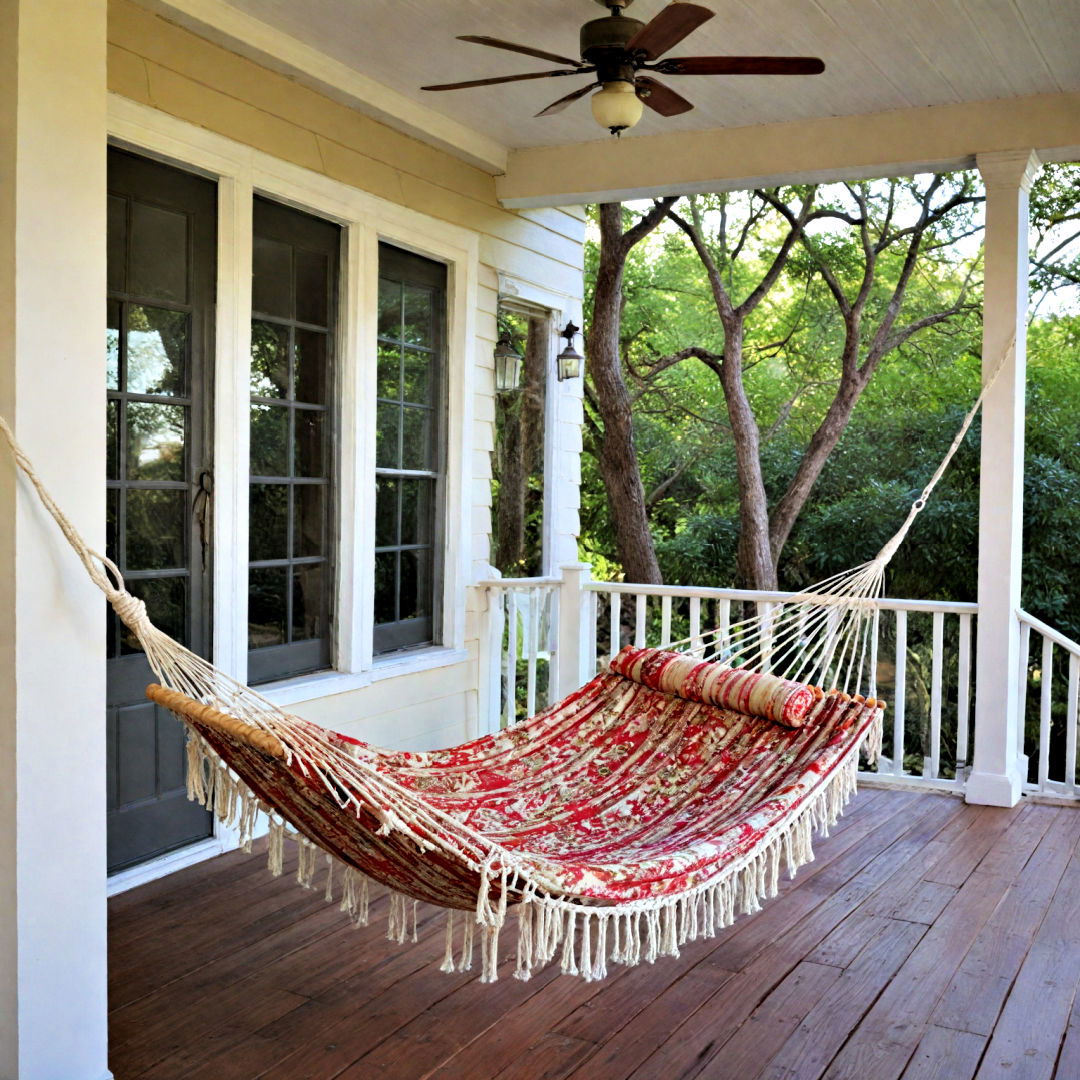 front porch with hammock haven - 40 Front Porch Ideas