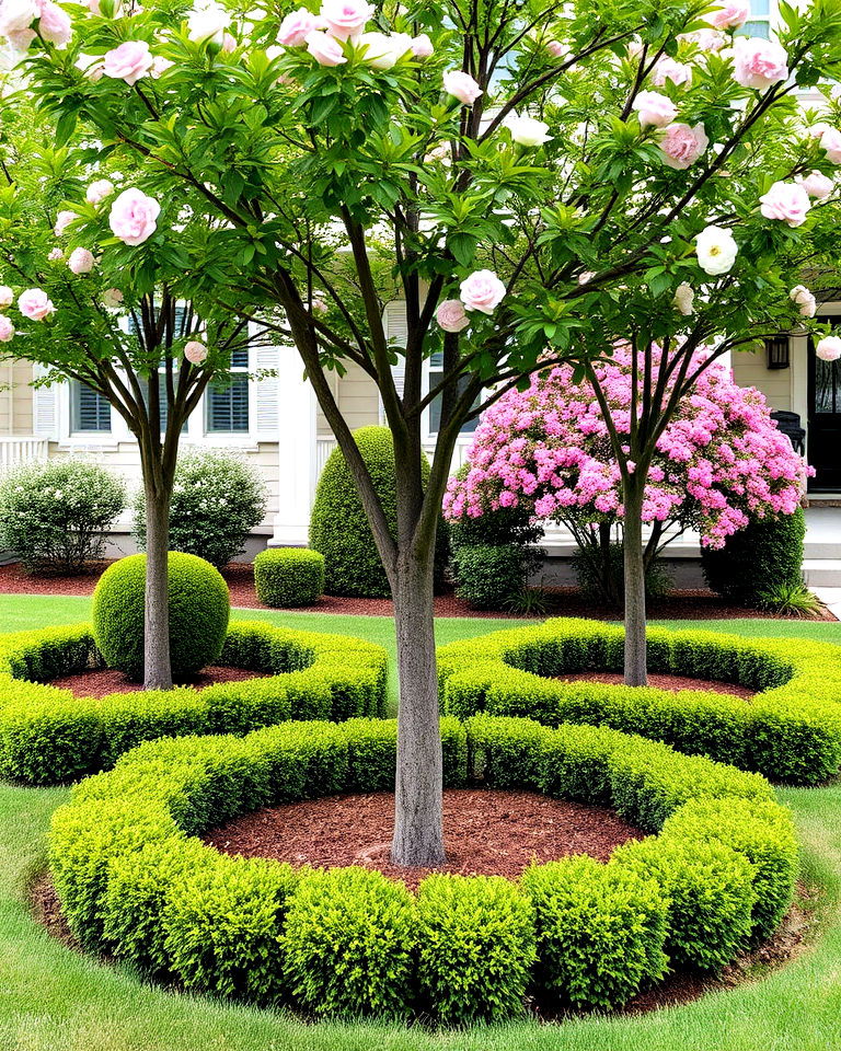 front yard boxwood shrubs with flowering trees - 20 Front Yard Boxwood Shrubs