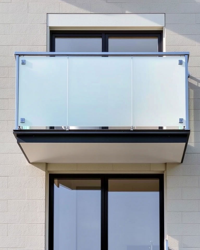 frosted glass balcony railing - 25 Glass Balcony Design Ideas