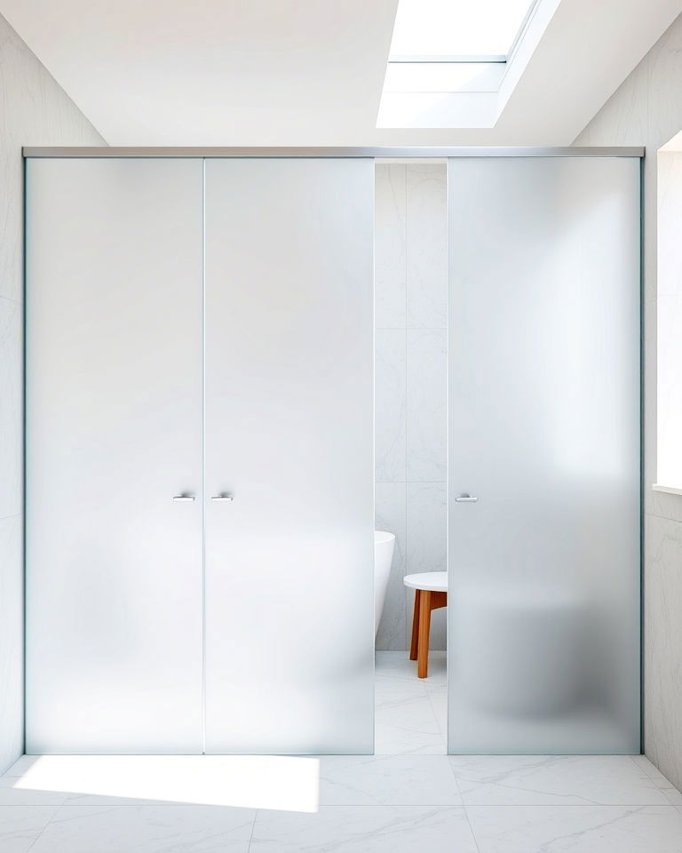 frosted glass partitions for bathroom - 20 Bathroom Partition Ideas