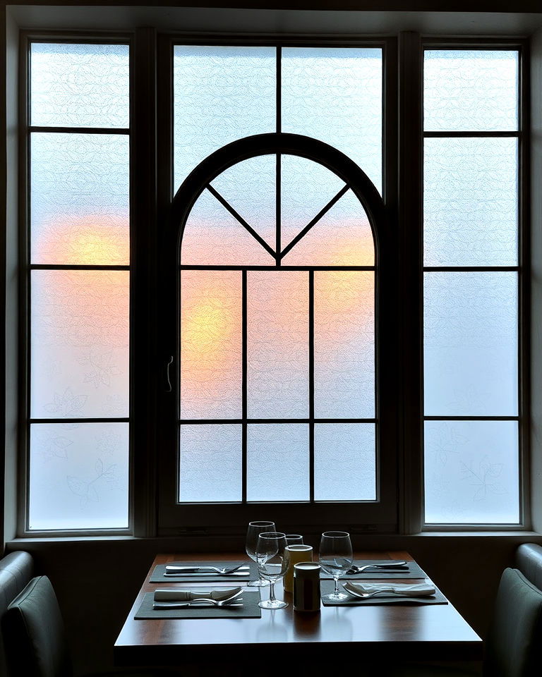 frosted glass windows for privacy - 25 Dining Room Window Ideas