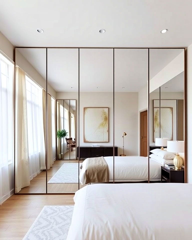 full length mirror gallery wall - 30 Mirror Gallery Wall Ideas