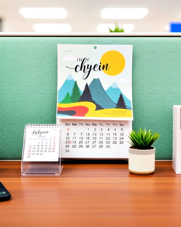 fun calendar for cubicle decor - 30 Cubicle Decor Ideas
