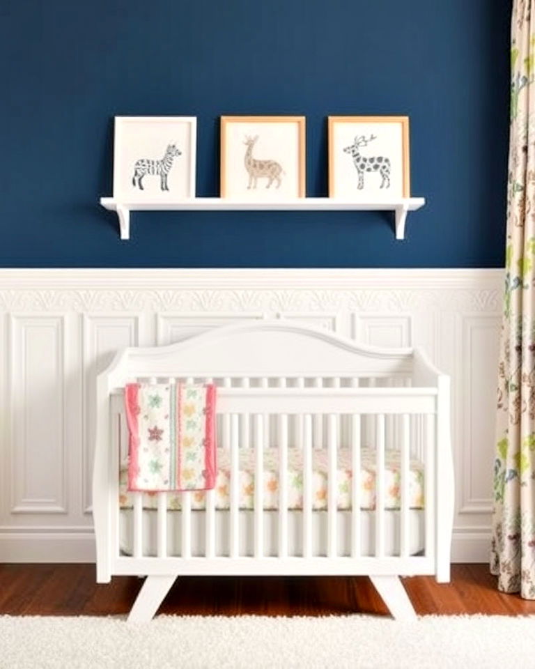fun vibe patterned wainscoting - 15 Wainscoting Nursery Ideas