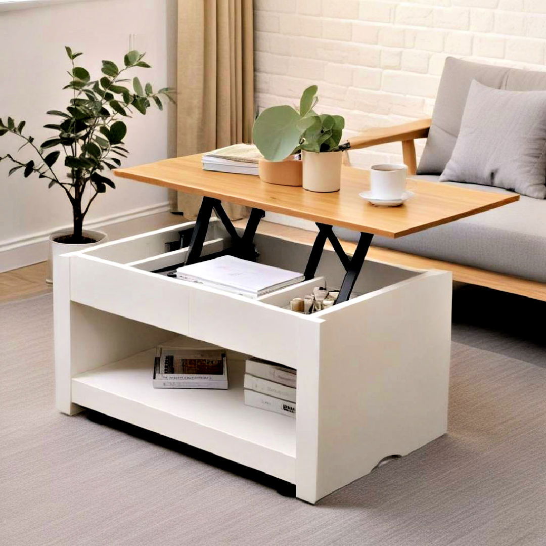 functional coffee table for living room - 40 Living Room Ideas