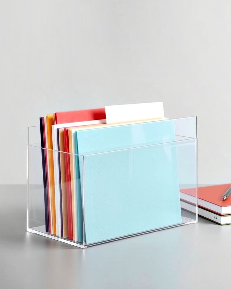 functional decorative file holder - 30 Cubicle Decor Ideas
