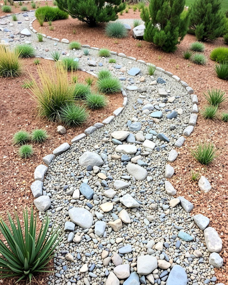functional dry creek beds - 30 Drought Tolerant Landscaping Ideas