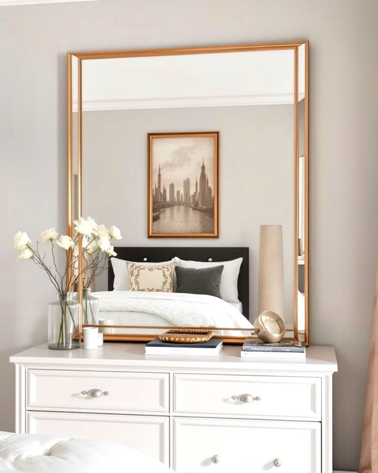 functional full length mirror - 20 Mirror Over Dresser Ideas