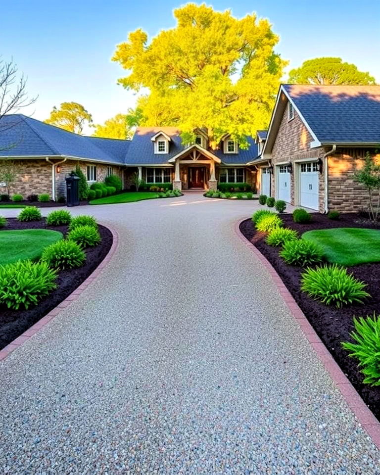 functional horseshoe driveway - 30 Ranch House Landscaping Ideas