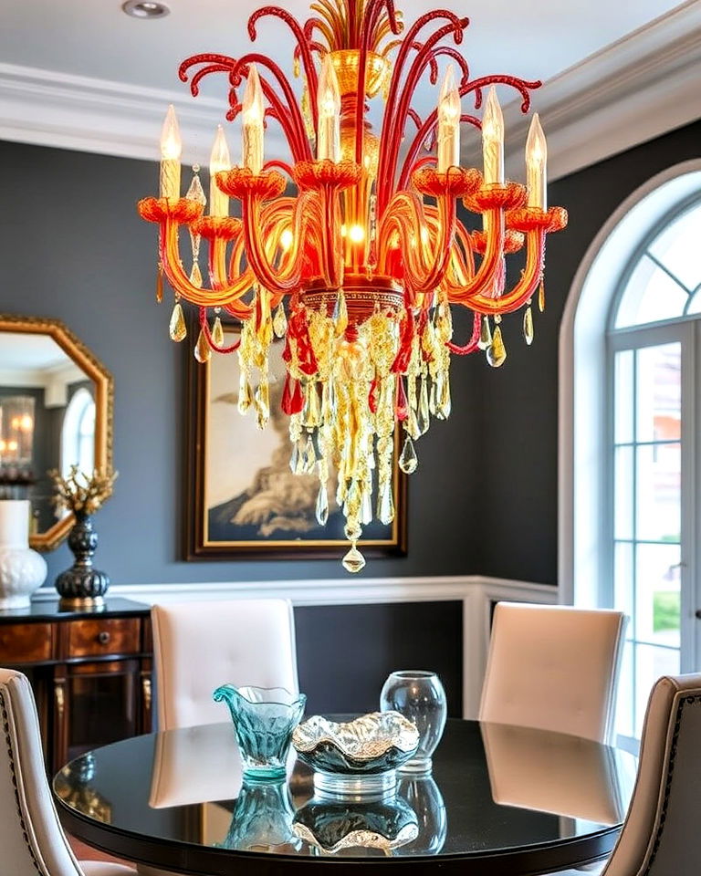 functional murano glass chandelier - 20 Italian Interior Design Ideas