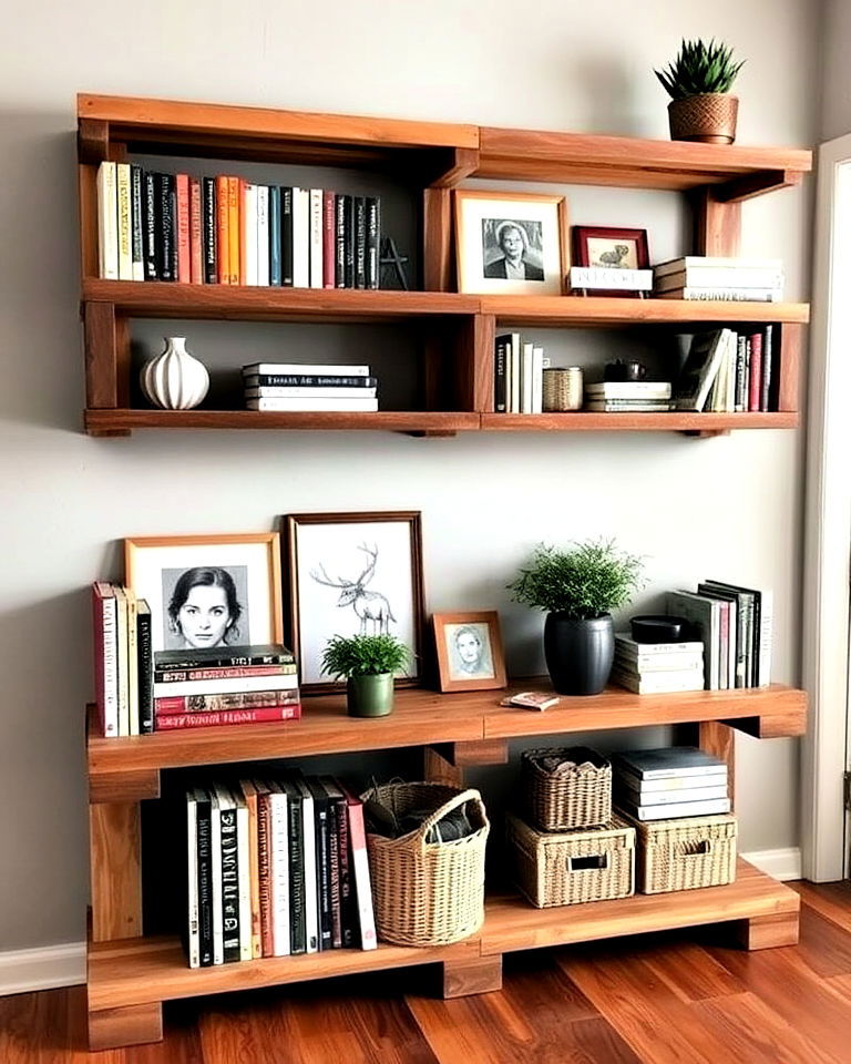 functional pallet bookshelf - 40 Pallet Furniture Ideas