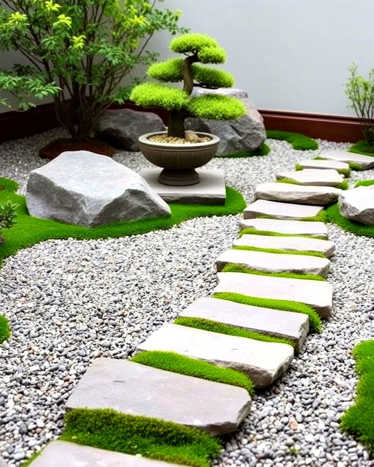 functional stepping stones - 20 Small Zen Garden Ideas