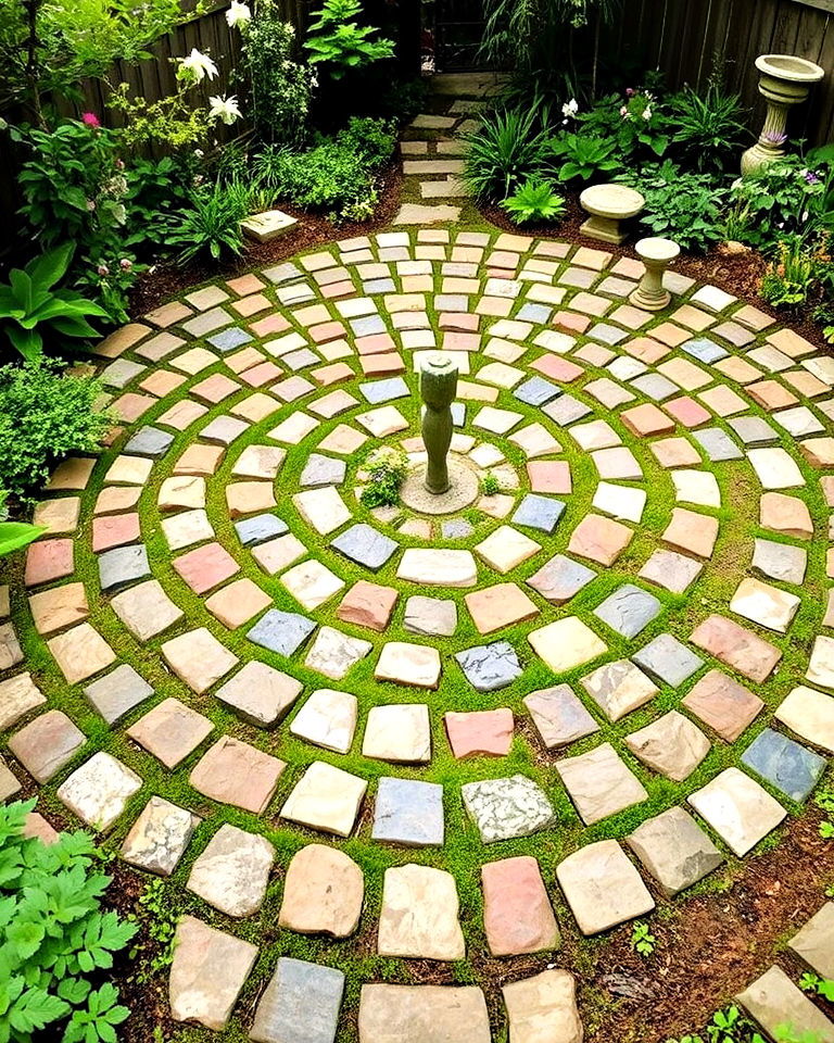 functional stone path labyrinths - 35 Secret Garden Ideas