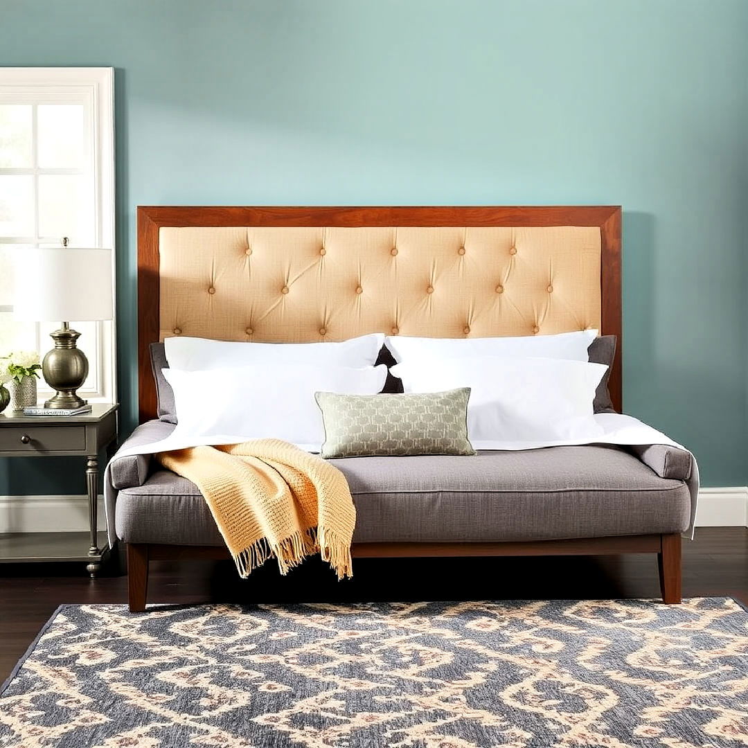 futon with statement headboard ideas - 15 Futon Bedroom Ideas