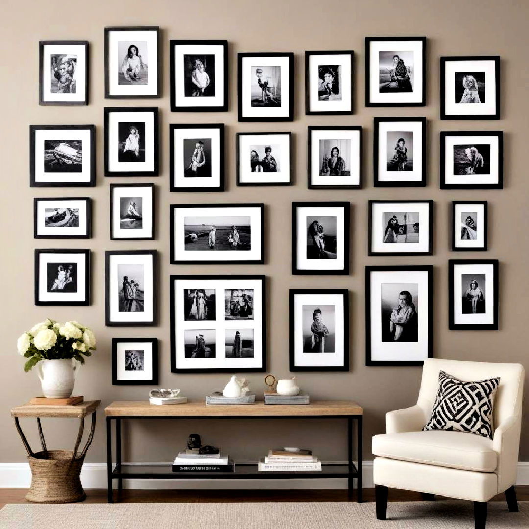 gallery wall to decor apartment - 40 Apartment Decorating Ideas