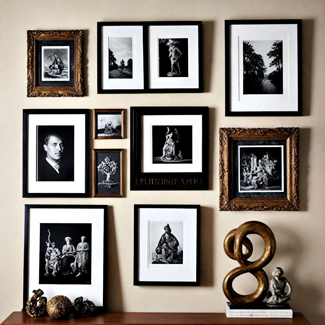 gallery wall with 3d objects - 40 Gallery Wall Ideas