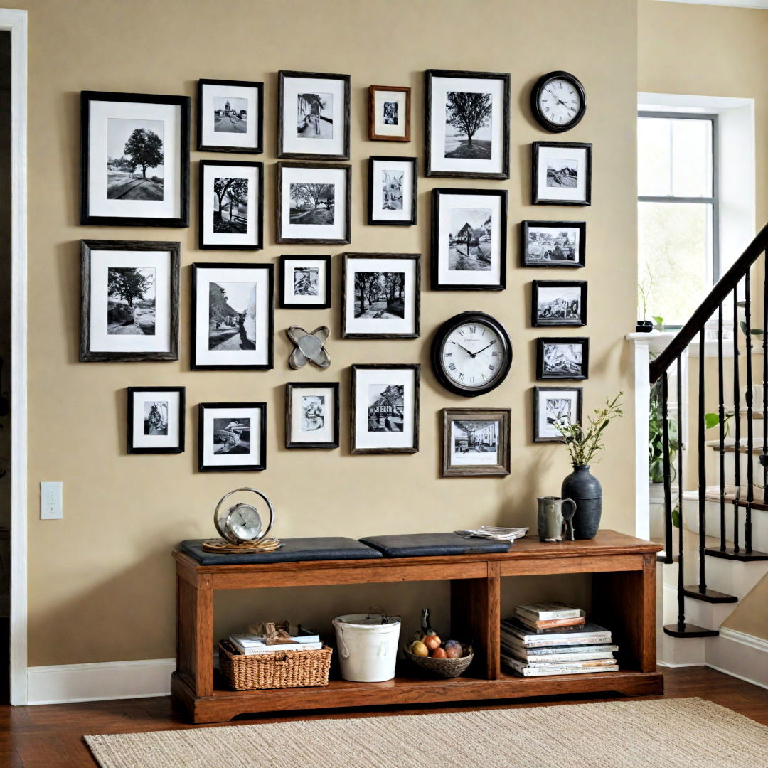 gallery wall with functional items - 40 Gallery Wall Ideas