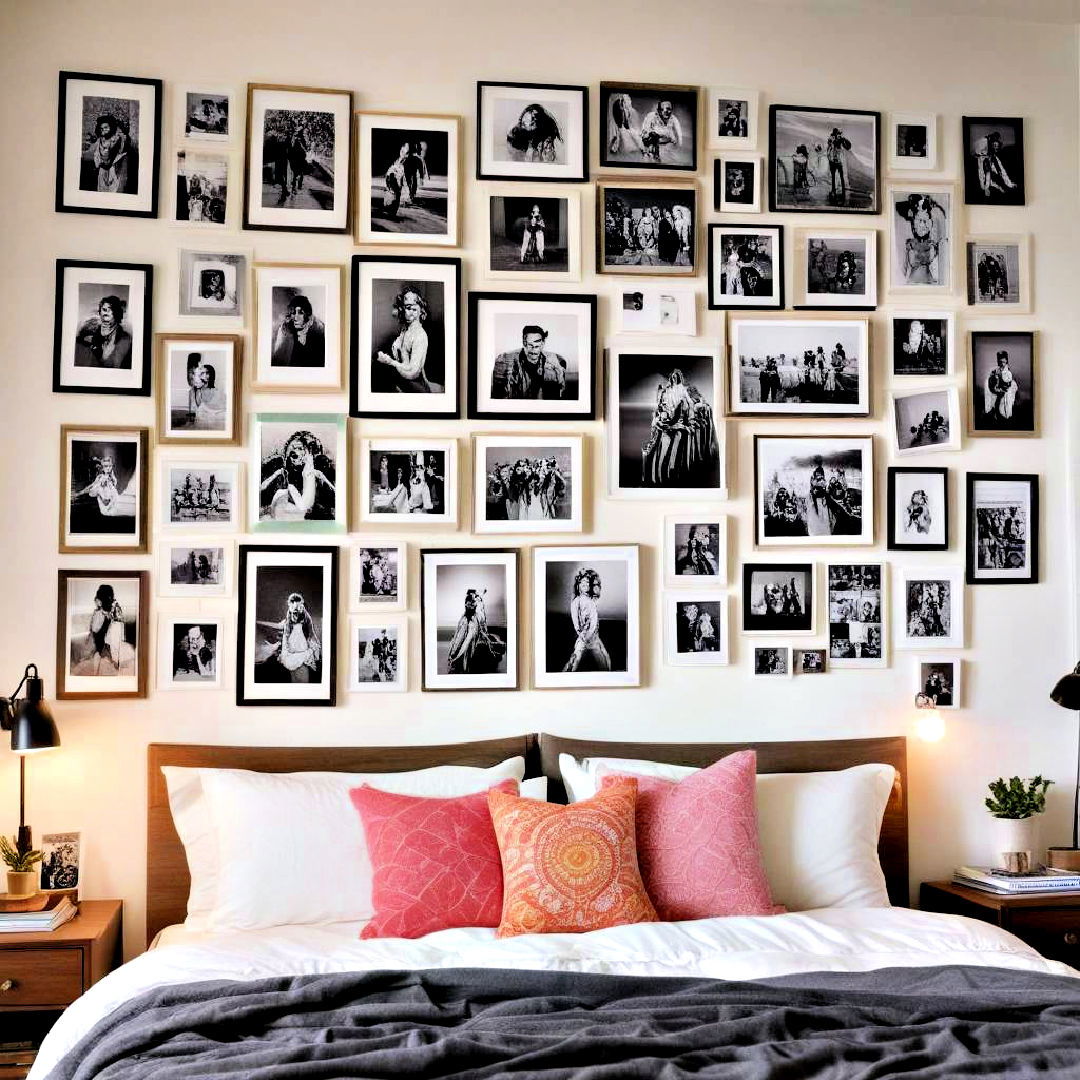 gallery wall with photos - 40 Teen Room Ideas