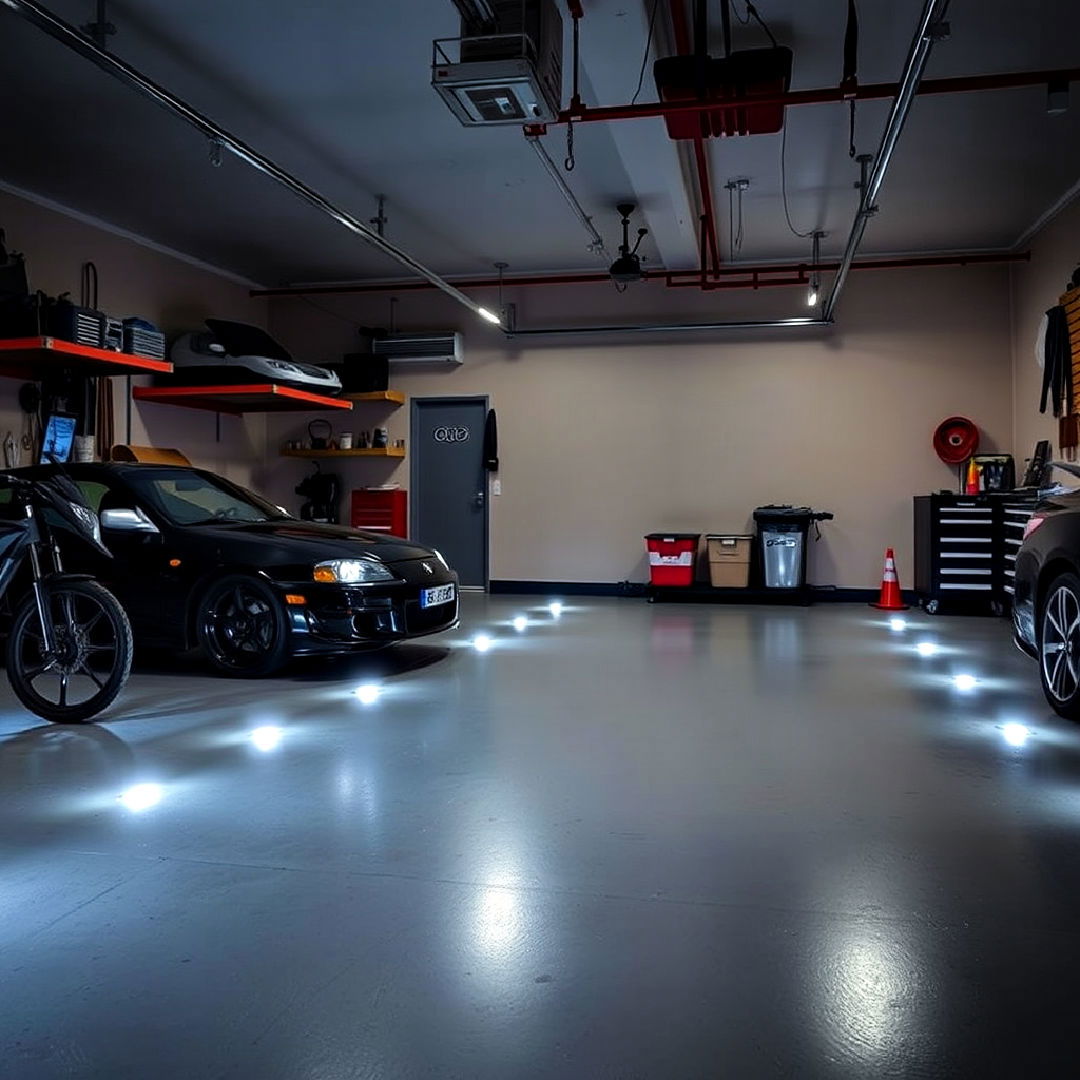 garage floor mounted lighting - 15 Garage Lighting Ideas