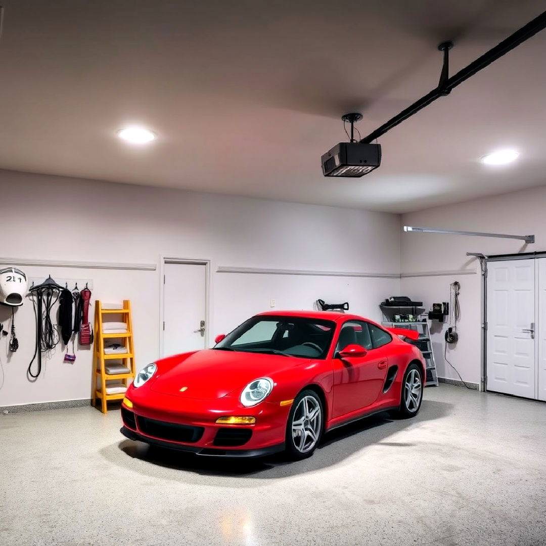 garage with motion sensor lights - 15 Garage Lighting Ideas