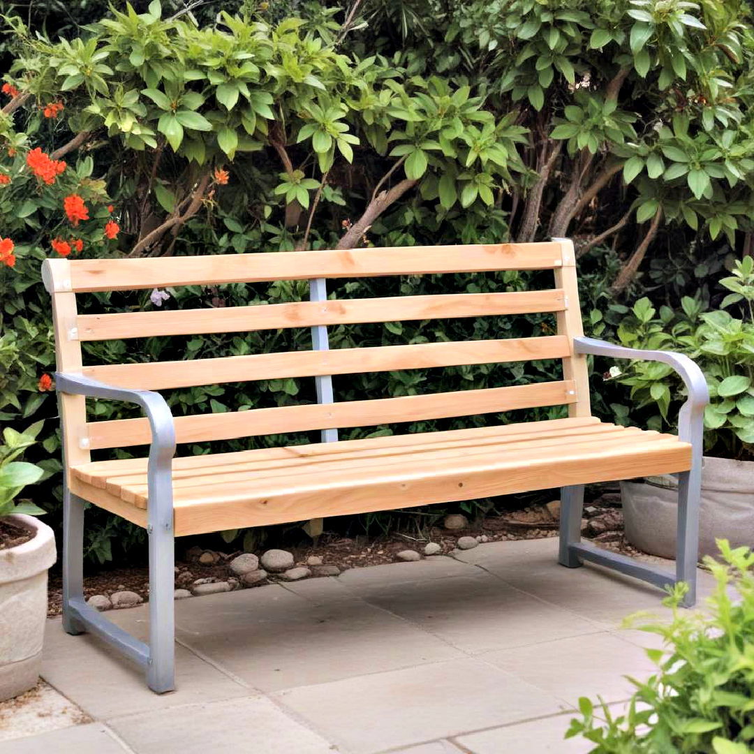 garden bench as elegant seating option - 40 Outdoor Seating Ideas