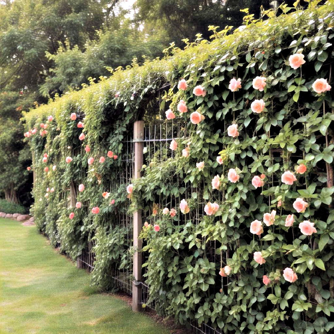 garden fence covered with climbing plants - 40 Garden Fence Ideas