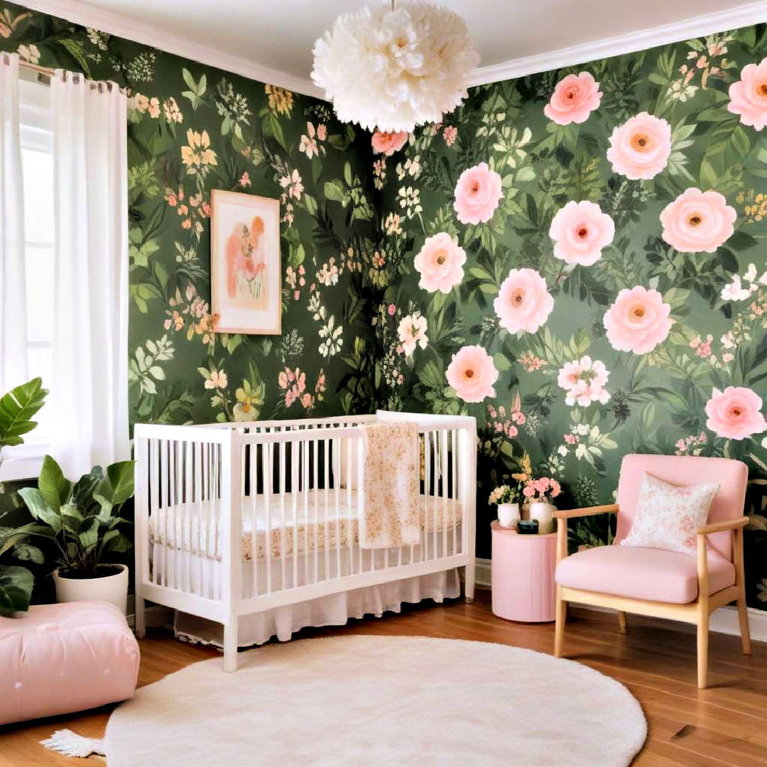 garden inspired baby girl nursery - 25 Baby Girl Nursery Ideas