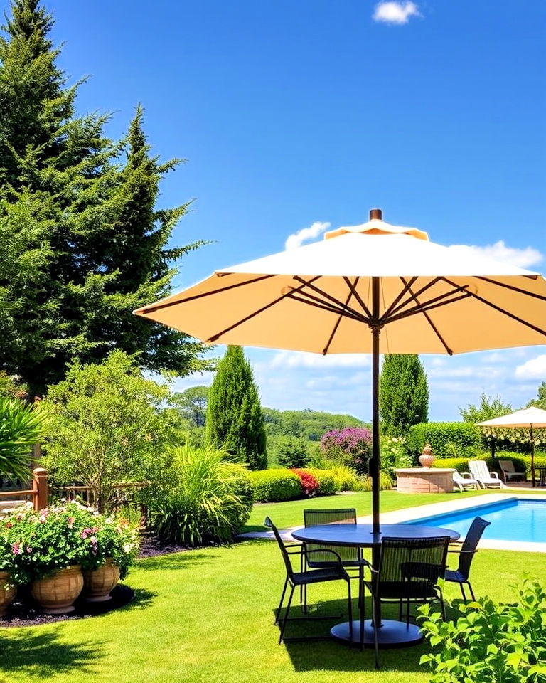 garden parasol with tilt function ideas - 40 Shade Ideas