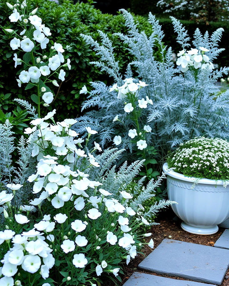 garden with white and silver elegance - 30 Garden Colour Schemes