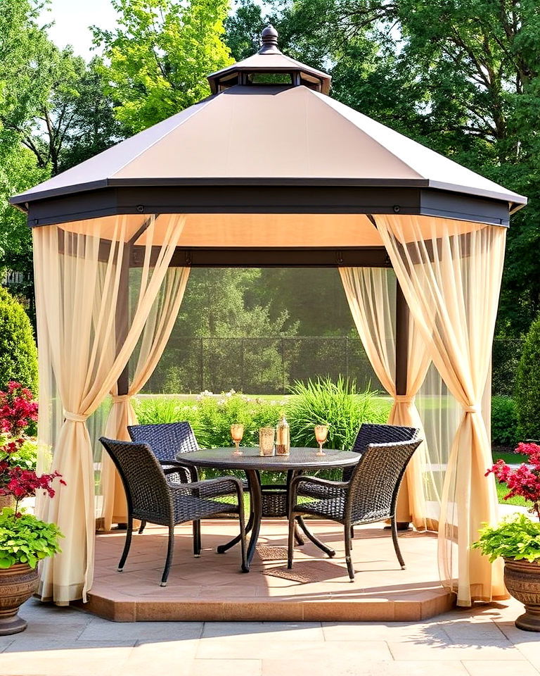 gazebos with netting for shaded protection - 40 Shade Ideas