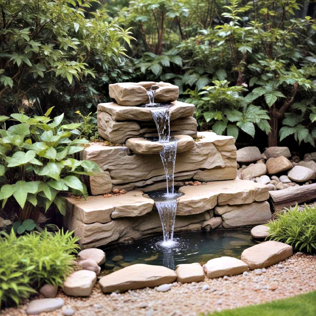 gentle water feature for soothing sounds - 25 Zen Garden Ideas