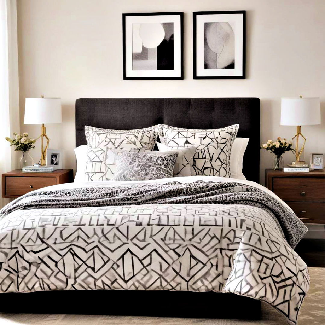 geometric flair for modern bedroom - 40 Modern Bedroom Ideas