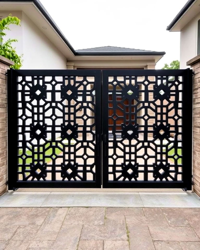 geometric pattern sliding gate - 30 Sliding Gate Design Ideas