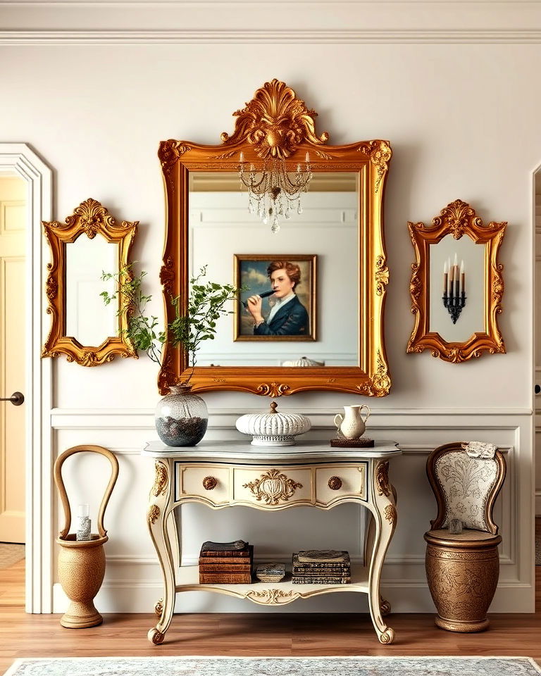 gilded frames to add luxurious touch - 30 French Country Decor Ideas