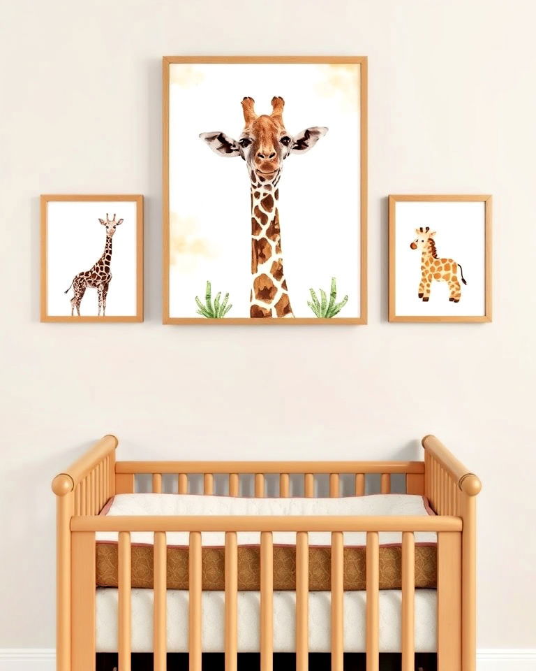 giraffe wall art to add unique touch - 15 Giraffe Nursery Ideas