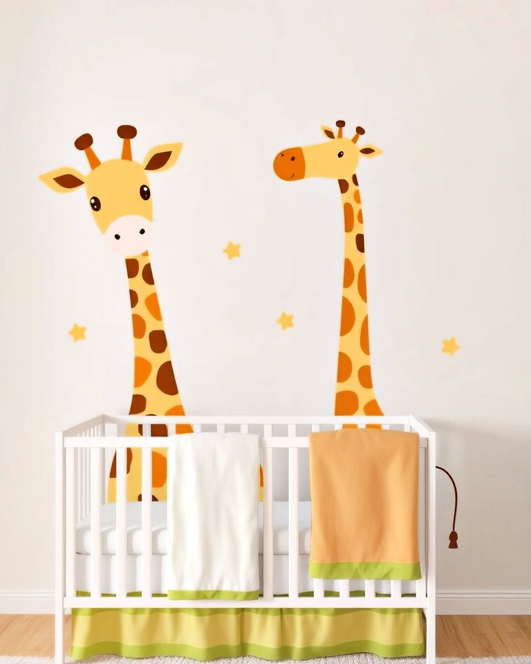 giraffe wall decals for nursery - 15 Giraffe Nursery Ideas