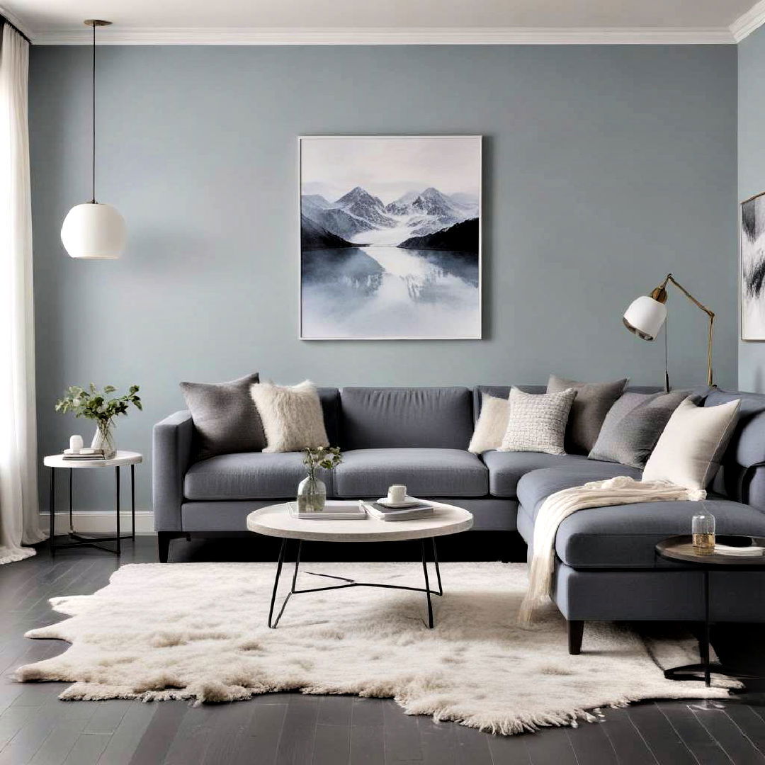 glacier gray for modern living room - 40 Blue-gray Paint Colors
