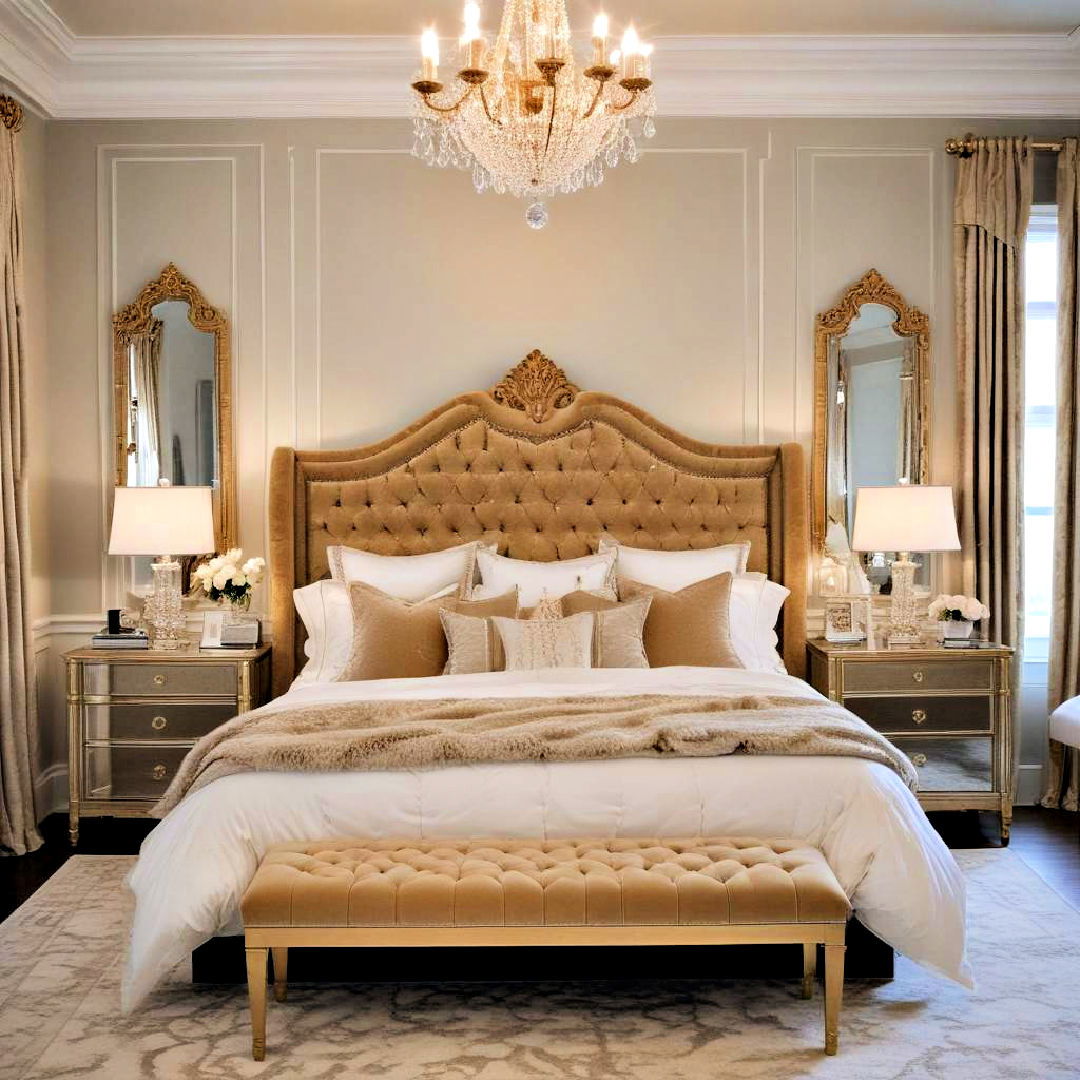 glamorous gilded bedroom - 40 Modern Bedroom Ideas