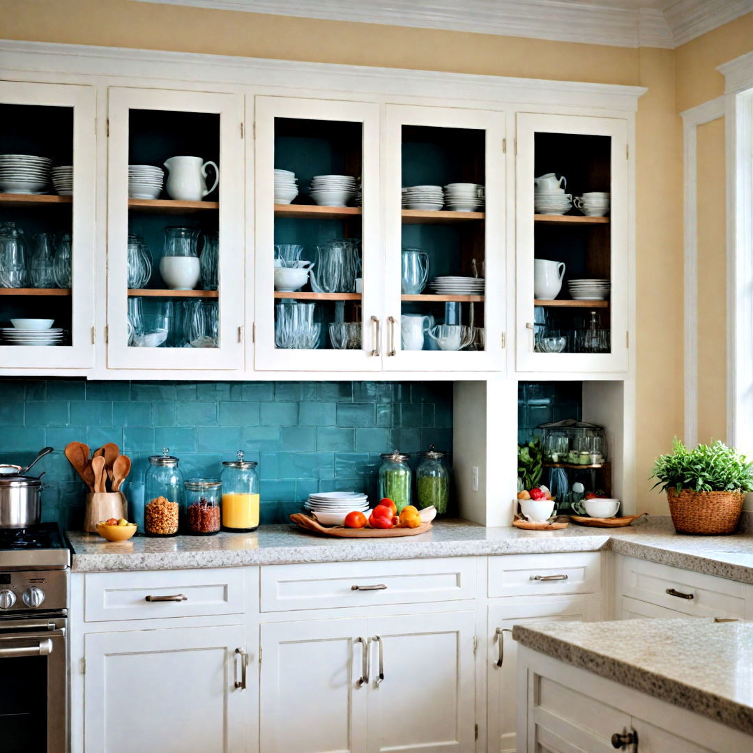 glass front cabinet for modern kitchen - 40 Modern Kitchen Ideas