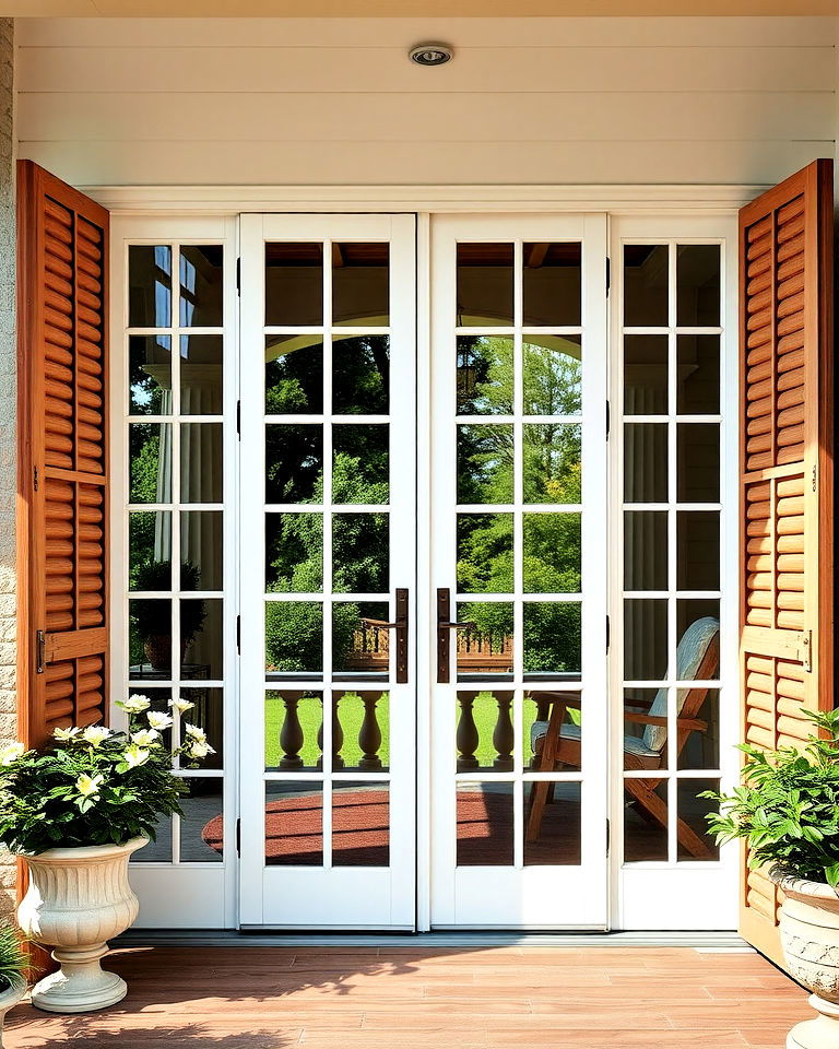 glass panes for double french - 25 Cottage Front Door Ideas
